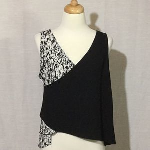 Sugar & Lips Deep V Sleeveless Blouse